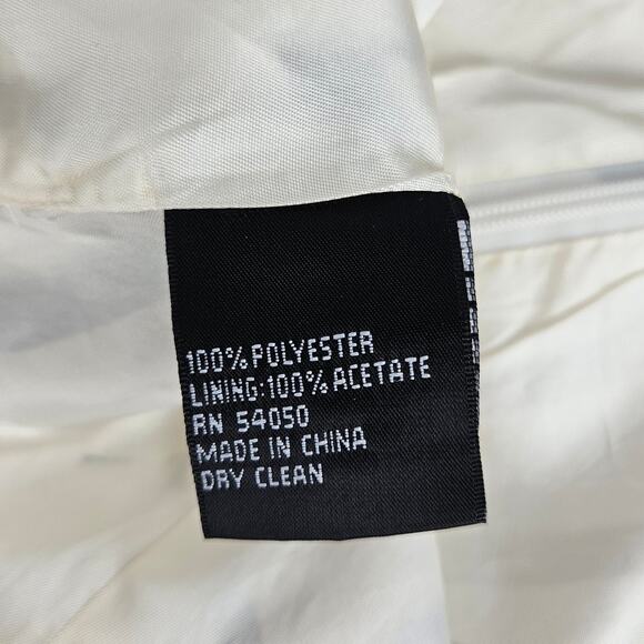 Kasper Petite 6P 2-Piece Blazer Jacket Sleeveless Top Set Beige Black Abstract - Picture 9 of 16